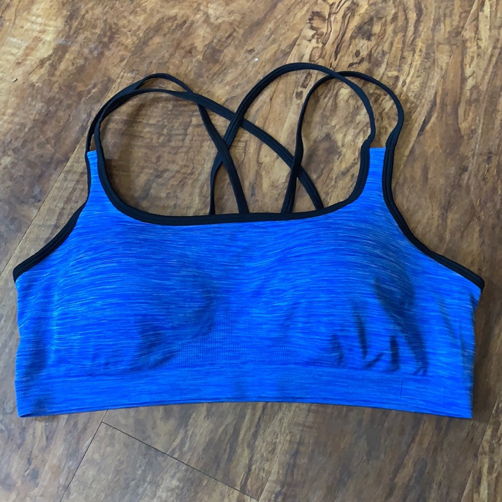 Danskin Now Blue Strappy Sports Bra